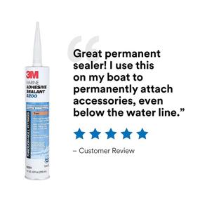 img 1 attached to 3M Marine Adhesive Sealant 5200 (06501) Permanent Bonding And Sealing For Boats And RVs Above And Below The Waterline Waterproof Repair