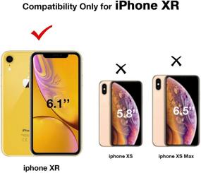 img 2 attached to 📱 Чехол для iPhone XR в черном цвете с отделением для карт и подставкой - магнитное замыкание, защитный от ударов - совместим с беспроводной зарядкой - iPhone XR 6,1 дюйма