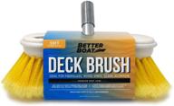 🧽 premium soft bristle boat deck brush with 8" head, bumper, and 3/4" thread for effective scrubbing and cleaning logo