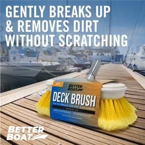 img 3 attached to 🧽 Premium Soft Bristle Boat Deck Brush with 8" Head, Bumper, and 3/4" Thread for Effective Scrubbing and Cleaning