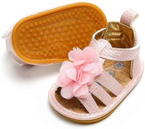 img 1 attached to 🩴 Comfortable Baby Sandals: Rubber Sole Outdoor First Walkers for Toddler Boys and Girls - Ideal Summer Shoes