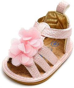 img 4 attached to 🩴 Comfortable Baby Sandals: Rubber Sole Outdoor First Walkers for Toddler Boys and Girls - Ideal Summer Shoes