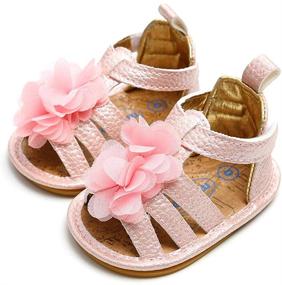 img 2 attached to 🩴 Comfortable Baby Sandals: Rubber Sole Outdoor First Walkers for Toddler Boys and Girls - Ideal Summer Shoes