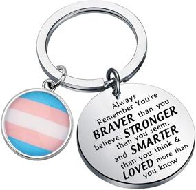 img 4 attached to 🌈 LGBT Rainbow Keychain: Celebrate Pride with Pansexual & Transgender Gifts