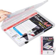 📁 lemical pp sturdy file holder: waterproof a4 size, durable magazine file organizer with transparent clear view - double buckles storage box for your file collections - desktop file container логотип