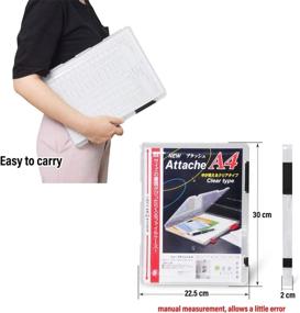 img 3 attached to 📁 Lemical PP Sturdy File Holder: Waterproof A4 Size, Durable Magazine File Organizer with Transparent Clear View - Double Buckles Storage Box for Your File Collections - Desktop File Container