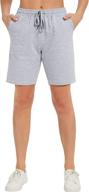 stelle women's lounge bermuda shorts: 10"/7" athletic casual jersey cotton sweat shorts with pockets - must-have comfort and functionality логотип