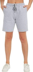 img 4 attached to Stelle Women's Lounge Bermuda Shorts: 10"/7" Athletic Casual Jersey Cotton Sweat Shorts with Pockets - Must-Have Comfort and Functionality