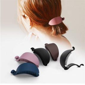 img 4 attached to 4PCS Hair Claw Banana Clips