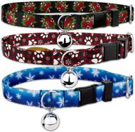 🎄 discover the festive charm of country brook petz - 3 pack christmas cat collar collection! logo