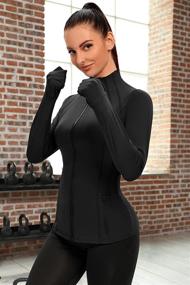 img 1 attached to CHAMA Workout Jackets Sleeve Sweaters Sports & Fitness for Leisure Sports & Game Room