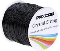 💎 black elastic string bracelet cord jewelry bead thread | paxcoo stretchy string for bracelets, necklaces, beading and jewelry making | 0.8mm logo