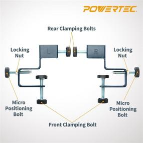 img 2 attached to Эффективные зажимы для установки фасадов ящиков от POWERTEC 71181: оптимальная мебельная фурнитура и направляющая для быстрой и безусилийной установки фасадов ящиков.