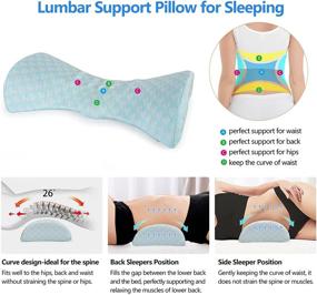 img 3 attached to 🌿 Memory Foam Lumbar Support Pillow with Breathable Bamboo Cover for Lower Back Pain Relief and Waist Support - Ideal for Back Sleepers and Side Sleepers