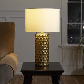 img 1 attached to The Hive Gilded Table Lamp: 🌟 Silverwood CPLT1367-COM, 21&#34;H, Gold - Stylish Lighting Fixture