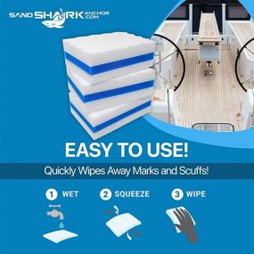 img 1 attached to 🚤 SAND SHARK SANDSHARKANCHOR.COM Premium Boat Erasers 3 Pack - Remove Scuffs, Marks, Dirt & Grime Magically from Fiberglass, Gelcoat, Plastic, Vinyl - Great Gift Idea!