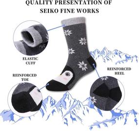 img 1 attached to 🧦 SDBING 6 Pairs Children's Winter Wool Socks: Cozy, Soft & Thick Animal Boot Socks for Boys and Girls