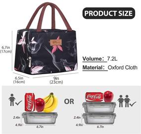 img 3 attached to HOMESPON Insulated Lunch Bag: Reusable Tote 🍱 Box for Women/Men - Waterproof & Cooler Bag