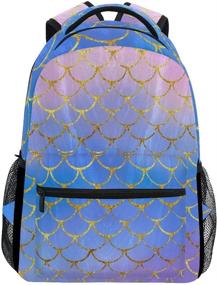 img 4 attached to 🧜 Stylish Mermaid Bookbags: Explore with ZOEO Backpacks in a Daypack Design