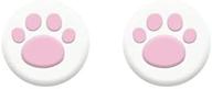 🐾 2pcs cute pink cat paw thumb stick grips cap cover - replacement joystick grip caps for ps5, ps4, xbox one, xbox 360, wii u, and ns pro logo