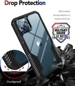 img 2 attached to 📱 MOBOSI iPhone 12 Pro Max Case: Rugged Military-Grade Protection in Matte Black