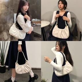 img 1 attached to 👜 Коричневые дизайнерские плечевые женские сумки - Стильные и универсальные сумки 8HB56, включая хобо-сумки и кошельки.