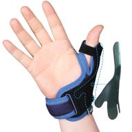 👍 thumb support brace - velpeau cmc joint thumb spica splint for pain relief, arthritis, tendonitis, sprains, strains, carpal tunnel & trigger thumb immobilizer - wrist strap - available for left or right hand (s/m) логотип