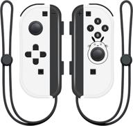 alternative wireless joy-con controllers with wrist strap 🎮 for n-switch/lite – singland replacement l/r joycon controller – white logo