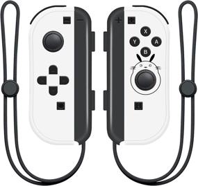 img 4 attached to Alternative Wireless Joy-Con Controllers with Wrist Strap 🎮 for N-Switch/Lite – SINGLAND Replacement L/R Joycon Controller – White