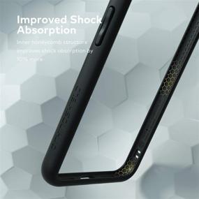 img 2 attached to 💪 Black RhinoShield Bumper Case for Google Pixel 4 - CrashGuard with 3.5M / 11ft Drop Protection, Slim Design Shock Absorbent Protective Cover