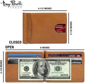 img 3 attached to Stylish Minimalist Bifold Italian Leather Wallet with Enhanced Security Features