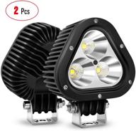 🔆 nilight 2pcs 60w led work light - 4 inch triangle shape spot flood combo led driving light for tractors, trucks, hunters, motorcycles, jeeps, suvs, boats - 2 year warranty (model: 14036f-b) logo