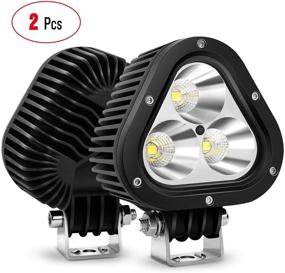 img 4 attached to 🔆 Nilight 2PCS 60W LED Work Light - 4 Inch Triangle Shape Spot Flood Combo LED Driving Light for Tractors, Trucks, Hunters, Motorcycles, Jeeps, SUVs, Boats - 2 Year Warranty (Model: 14036F-B)