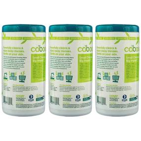 img 3 attached to 🌿 Ultimate Eco-Friendly Cleaning Solution: Caboo All Purpose Bamboo Cleaning Wipes - 3 Canisters, 210 Wipes for a Sparkling Multi-Surface Kitchen