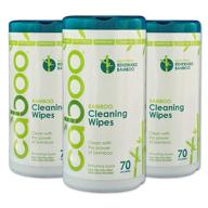 🌿 ultimate eco-friendly cleaning solution: caboo all purpose bamboo cleaning wipes - 3 canisters, 210 wipes for a sparkling multi-surface kitchen logo