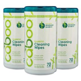 img 4 attached to 🌿 Ultimate Eco-Friendly Cleaning Solution: Caboo All Purpose Bamboo Cleaning Wipes - 3 Canisters, 210 Wipes for a Sparkling Multi-Surface Kitchen