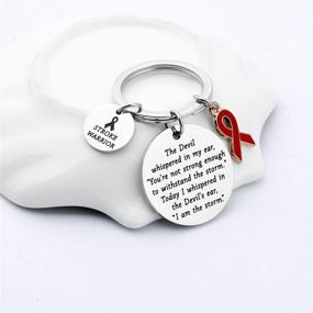 img 1 attached to ⛈️ Stroke Warrior Gifts - FUSTMW Awareness Keychain For Survivors: I Am The Storm Gifts