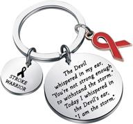⛈️ stroke warrior gifts - fustmw awareness keychain for survivors: i am the storm gifts logo