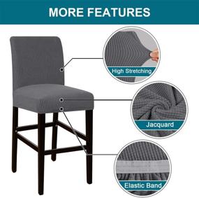 img 1 attached to Turquoize Slipcover Barstool Removable Furniture