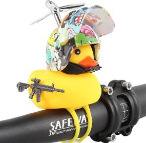 img 4 attached to HORNTOP Rubber Duck Bike Bell - Squeeze Horn with Loud Quack Sound, Cycling Light 🦆 Cute Rubber Duck Toy for Toddler Kids Girls Boys Adult - Bicycle Accessories & Car Dashboard Decorations