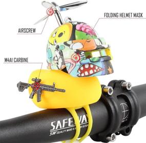 img 3 attached to HORNTOP Rubber Duck Bike Bell - Squeeze Horn with Loud Quack Sound, Cycling Light 🦆 Cute Rubber Duck Toy for Toddler Kids Girls Boys Adult - Bicycle Accessories & Car Dashboard Decorations