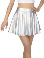 hde metallic athletic holographic scooter girls' clothing: stylish skirts & skorts logo