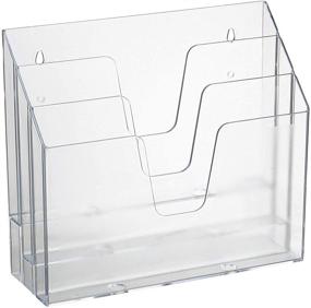 img 4 attached to 📂 Efficiently Organize Files with Acrimet Horizontal Triple File Folder Holder Organizer in Clear Crystal Color