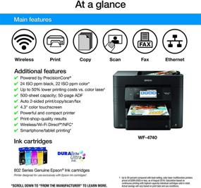 img 2 attached to 🖨️ Epson WorkForce Pro WF-4740 Wireless All-in-One Color Inkjet Printer with Wi-Fi Direct, Copier, Scanner – Amazon Dash Replenishment Ready