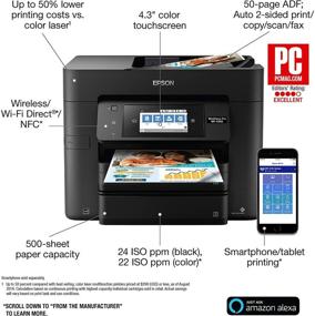 img 1 attached to 🖨️ Epson WorkForce Pro WF-4740 Wireless All-in-One Color Inkjet Printer with Wi-Fi Direct, Copier, Scanner – Amazon Dash Replenishment Ready