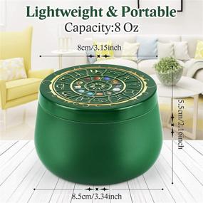 img 2 attached to 🕯️ Premium 8oz Green Candle Tins - Set of 24 | Versatile Round Containers with Lids for DIY Candle Making, Arts Crafts, Storage and Gifts