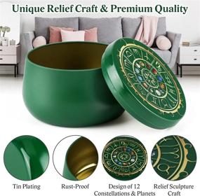 img 3 attached to 🕯️ Premium 8oz Green Candle Tins - Set of 24 | Versatile Round Containers with Lids for DIY Candle Making, Arts Crafts, Storage and Gifts