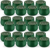 🕯️ premium 8oz green candle tins - set of 24 | versatile round containers with lids for diy candle making, arts crafts, storage and gifts logo