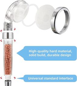 img 1 attached to 🚿 IKnhong Handheld Shower Head: High Pressure Water Saving Filtered Showerhead with Mineral Stone Beads Filter and PP Cotton Filter Replacement – 3 Settings Filtration Shower Spray for Dry Hair & Skin