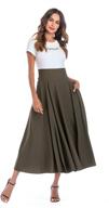 👗 hanlolo women's high waist pleated flared long maxi skirt with bow detail and convenient pockets logo